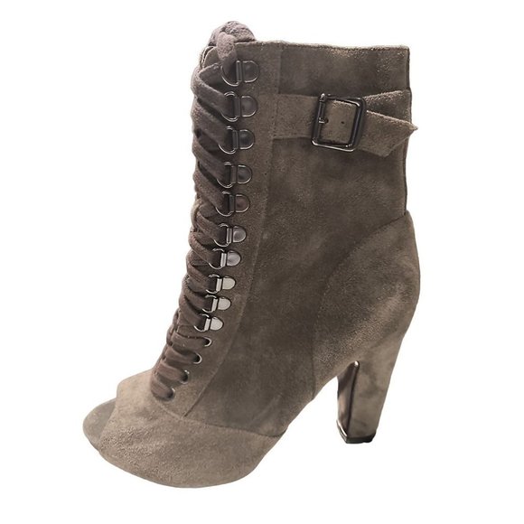 Sam Edelman “Belmont” Suede Ankle Boot Woman's Size 9 Ankle Lace Up Heel Zip New - Picture 6 of 16